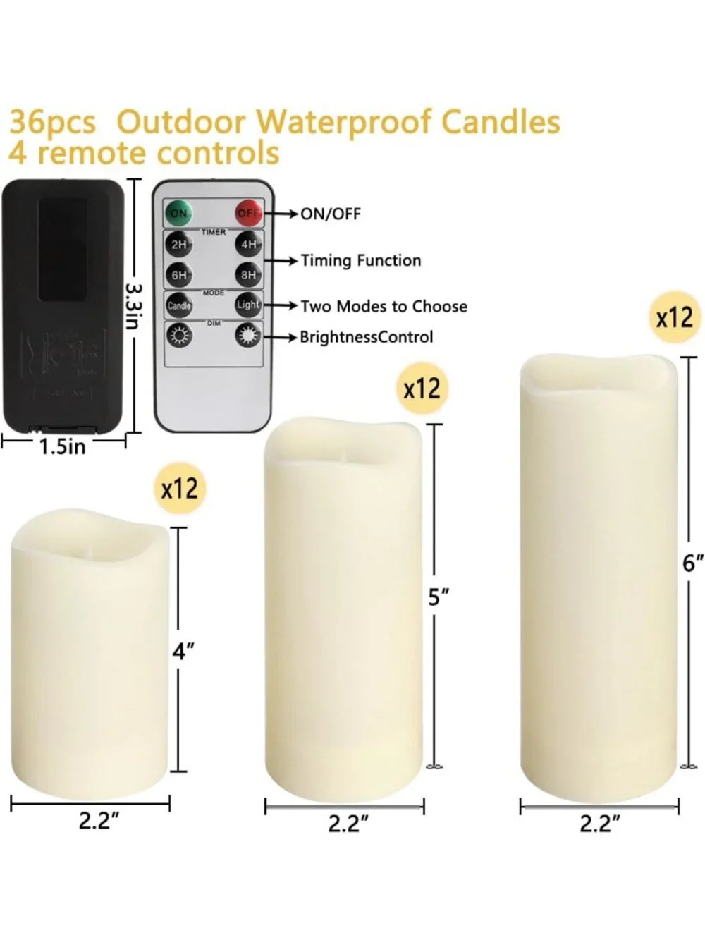 36-Pack LED Flameless Candles with Remote - Perfect for Home Decor & Events